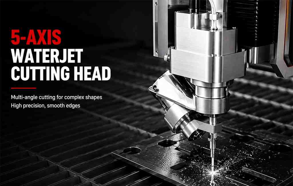 3D Waterjet Cutting Head Ultra High Pressure <a href=https://www.kundacnc.com/3D-Waterjet-Cutting-Head-Ultra-High-Pressure-Dynamic-Taper-Compensation-Waterjet-Cutting-Head-p.html target='_blank'>Dynamic Taper Compensation Waterjet</a> Cutting Head