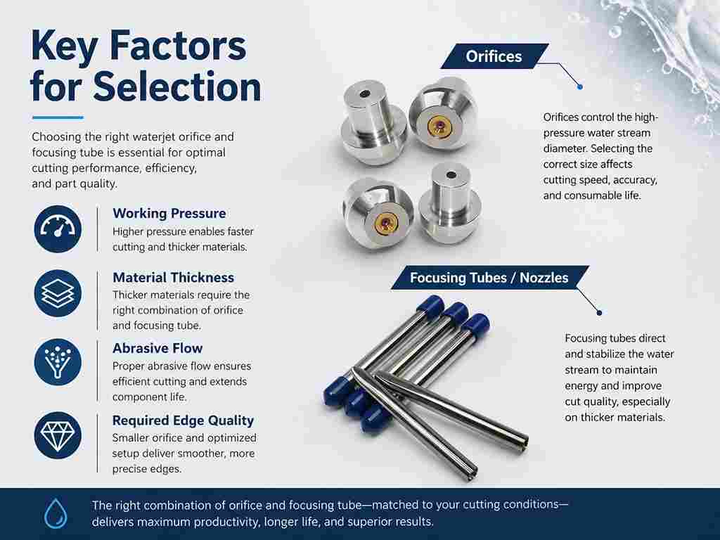 How to Choose the Right Waterjet Orifice and Nozzle Combination